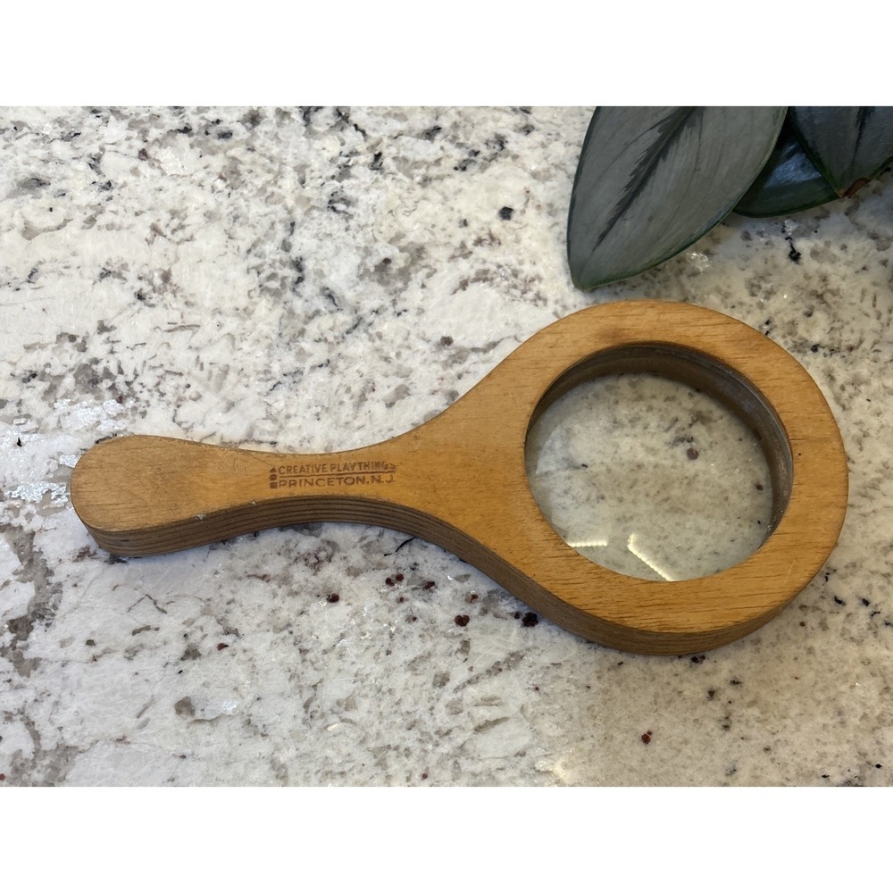 Rare Vintage Wood Creative Play Things Minimizer NOT Magnifying Glass USA Jersey